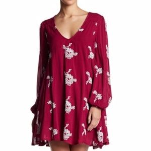 Free People Emma Embroidered Mini Dress
